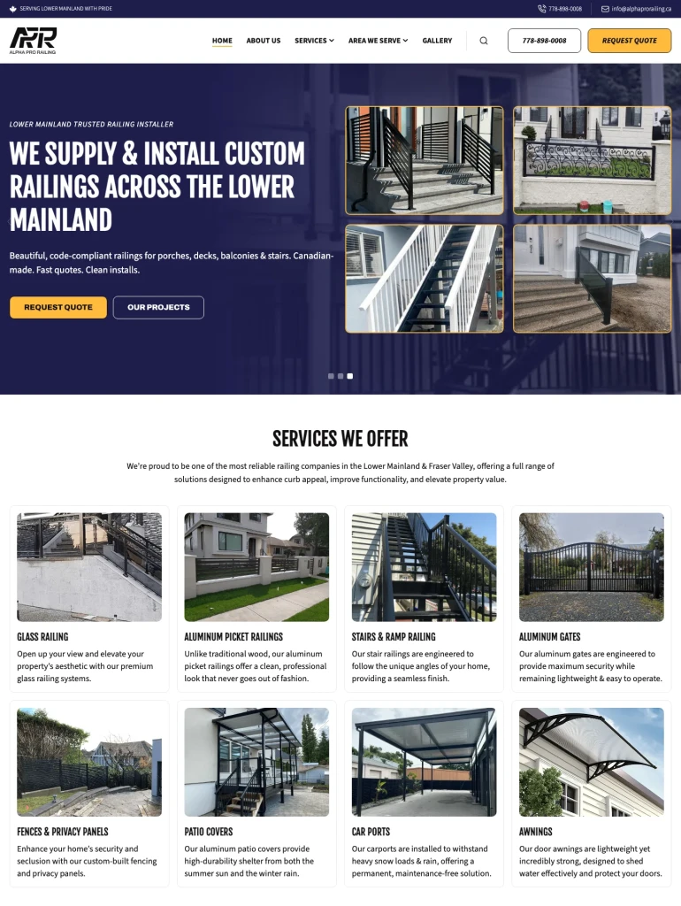 Alpha Pro Railing desktop page 1