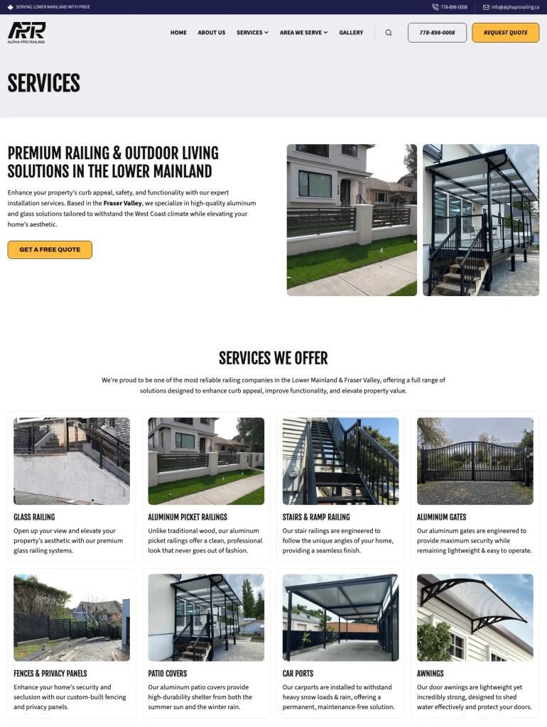 Alpha Pro Railing desktop page 2